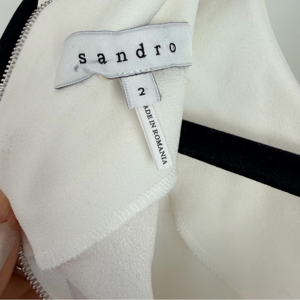 Sandro Off White Sleeveless Blouse | 2 - Picture 3 of 4
